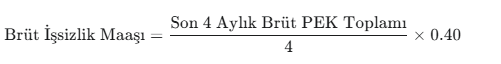 brüt işsizlik maaşı işsizlik maaşı ne kadar